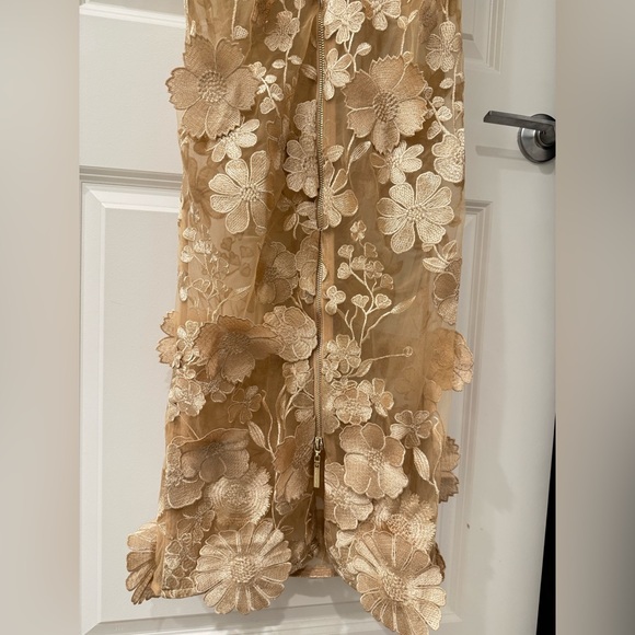 NWOT authentic Bronx and Banco JASMINE MAXI DRESS Floral Gold Strapless Dress‎ - Picture 11 of 16